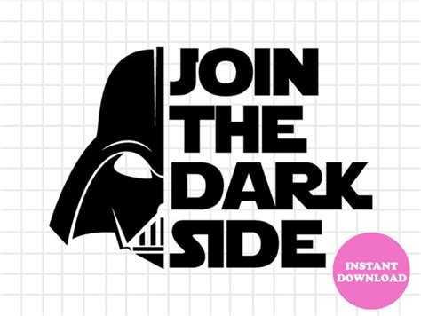 Join The Dark Side Svg Layered Item Darth Vader Clipart Etsy
