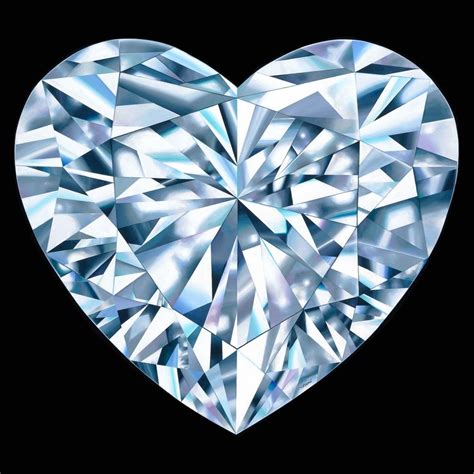 Pure Heart A White Heart Shaped Diamond Painting By Reena Ahluwalia