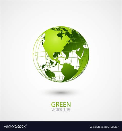 Green Globe Royalty Free Vector Image Vectorstock