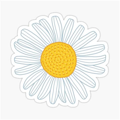 Daisy Flower Sticker For Sale By Mhea Redbubble