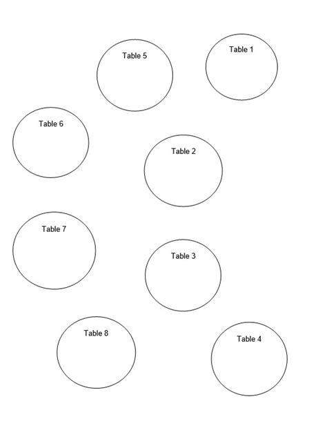 Round Table Seating Chart Template Excel Elcho Table