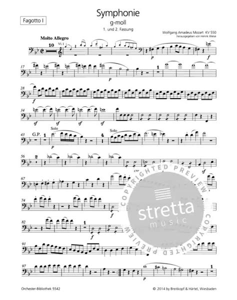 Symphony No 40 In G Minor K 550 From Wolfgang Amadeus Mozart Buy Now In The Stretta Sheet