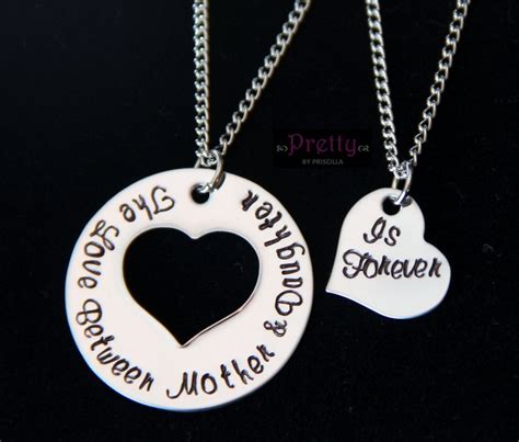 mother daughter necklace set mother daughter jewelry the love etsy daughter jewelry mother