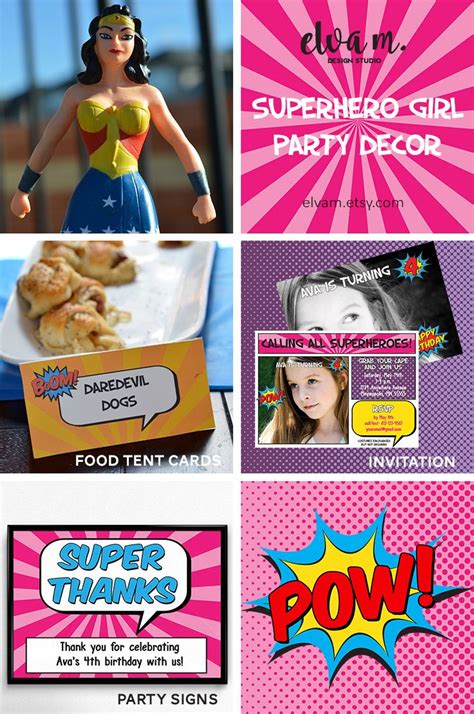 Superhero Girl Party Decorations Everything You Need To Print And Create A Gre Girl