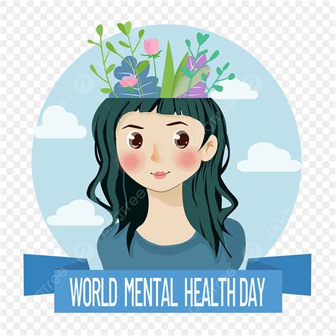 Hari Kesehatan Mental Sedunia Yang Digambar Tangan Secara Kreatif Clipart Kesehatan Mental
