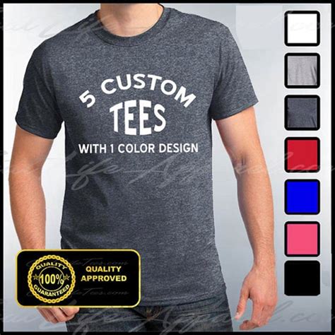 Custom Shirts 5 Custom T Shirts Customize Your Tees Etsy