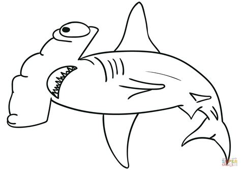 Supercoloring.com is a super fun for all ages: Hammerhead Shark coloring page | Free Printable Coloring Pages