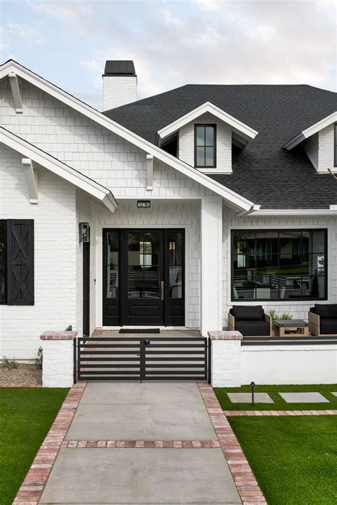 Black And White Exterior Modern Farmhouse Exterior White Farmhouse