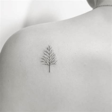 Tree Tattoo On The Left Shoulder Blade