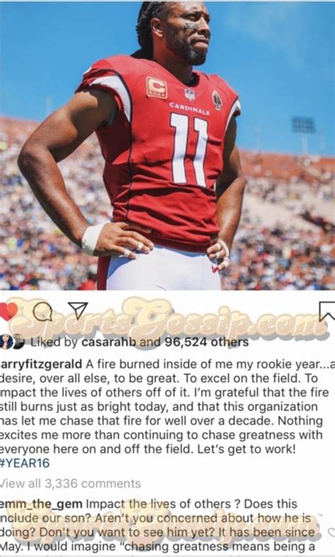 Ig Model Accuses Larry Fitzgerald Of Being A Deadbeat Dad Wants Child
