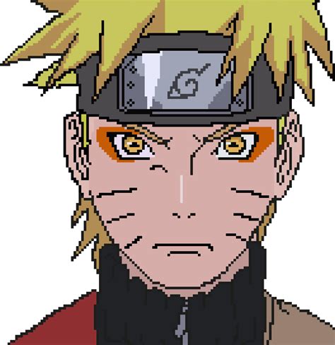 Naruto Uzumaki Pixel Art Naruto Pixel Art Anime Pixel Art Pokemon
