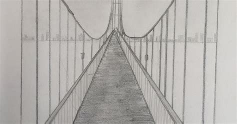 One Point Perspective Bridge My Paintings And Drawings Pinterest