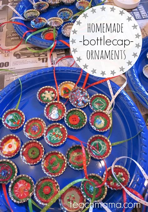 Bottle Cap Ornaments Simple Blingy And Sparkle Rific Teach Mama