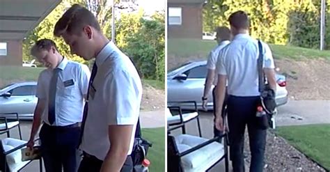 Doorbell Cam Captures Mormon Missionaries Leaving After Reading Gay