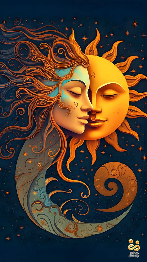 Love Story Of The Sun And The Moon Moon Stars Art Sun And Moon Drawings Moon Art