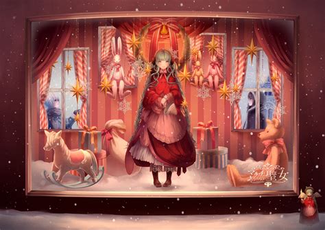 Anime Girls Snow Winter Vocaloid Hatsune Miku Hd Wallpapers