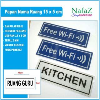 Papan Nama Ruangan Acrilik Ukuran X Cm Shopee Indonesia