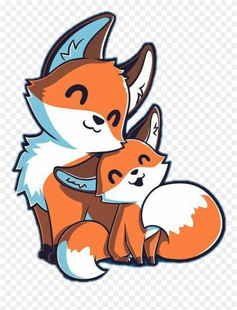 Cute Sticker Kawaii Cute Fox Drawings Clipart 3779715 Pinclipart