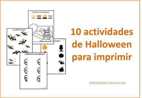 10 Actividades Infantiles De Halloween Para Imprimir Aprendiendo Con