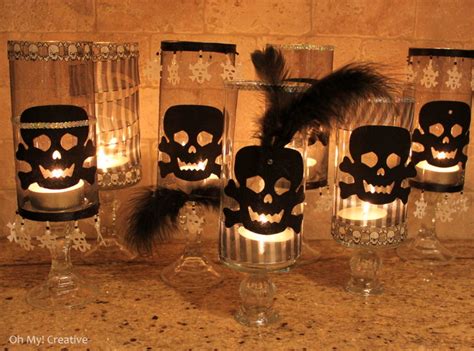 Halloween Skull Candle Holders Oh My Creative