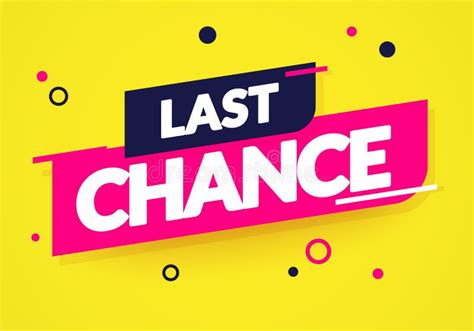 Vector Illustration Last Chance Banner Colorful Last Minute Offer