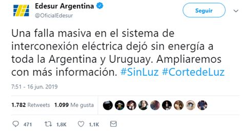 Histórico Apagón En Argentina El País Entero Sin Luz Infobae