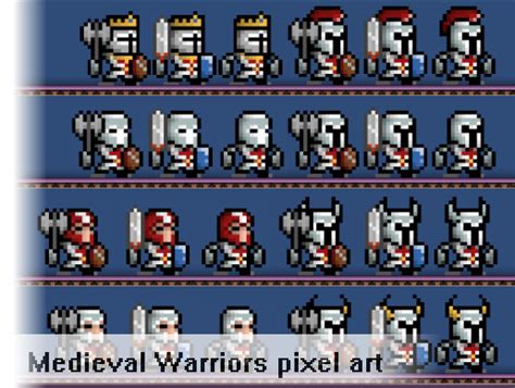 Medival Warriors Pixel Art Pack 2d Characters Unity Asset Store