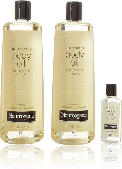 2 Pack Of Neutrogena Body Oil Light Sesame Formula 2 16 Fl Oz Bottles