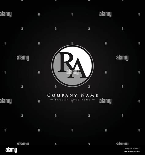 Initial Letter Ra Logo Minimal Business Logo For Alphabet R And A