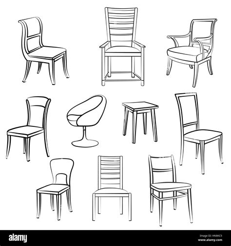 Office Furniture Drawing Cut Out Stock Images And Pictures Alamy