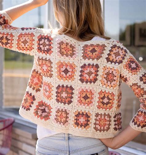 Granny Square Cardigan Crochet Pattern Originally Lovely