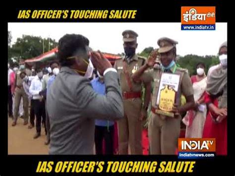 Tamil Nadu Ias Officer Salutes Lady Cop For Putting Duty Over Life Youtube