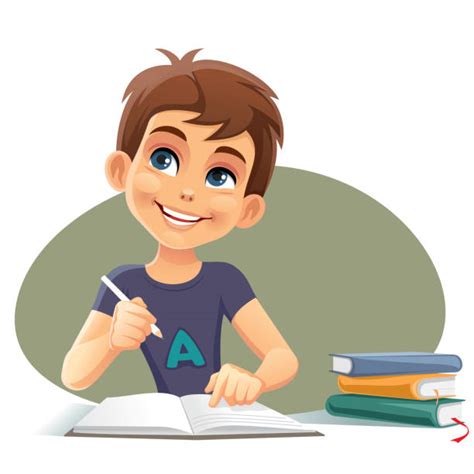Children Writing Illustrations Royalty Free Vector Graphics And Clip Art