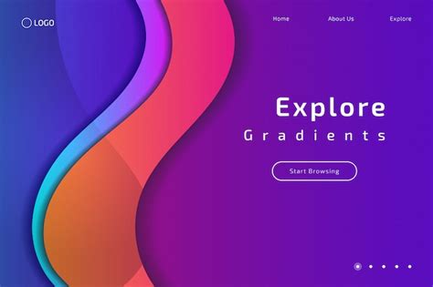 Premium Vector Colorful Gradient Background Landing Page