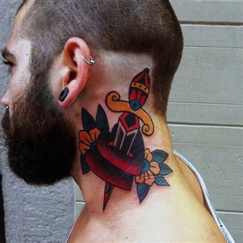 50 Traditional Neck Tattoos For Men 2023 Inspiration Guide