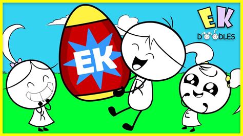 Ryan Emma And Kate Easter Egg Hunt For Giant Eggs Ek Doodles