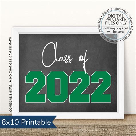 Class Of 2022 Graduation Sign Senior Pictures Photo Prop Etsy