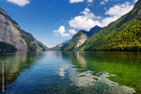 Stunning Deep Green Waters Of Konigssee Known As Germanys Deepest And