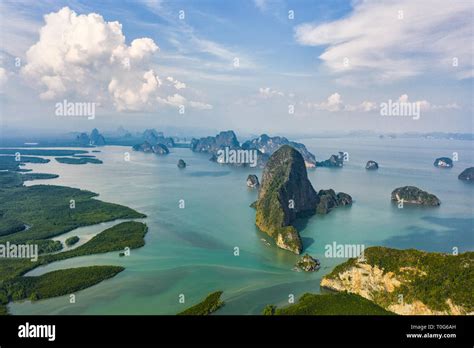 View From Above Aerial View Of The Beautiful Phang Nga Bay Ao Phang