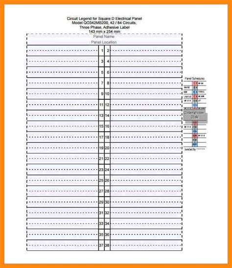 Maybe you would like to learn more about one of these? Panel Schedule Template Square D - printable schedule template