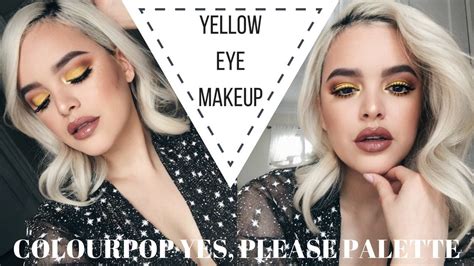 Yellow Eyeshadow Makeup Tutorial Feat Colourpop Yes Please Palette