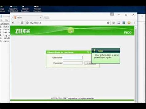 Apakah anda membutuhkan username dan password untuk modem indihome zte f609? DOWNLOAD KUMPULAN PASSWORD ROUTER ZTE F609 TERBARU 2018
