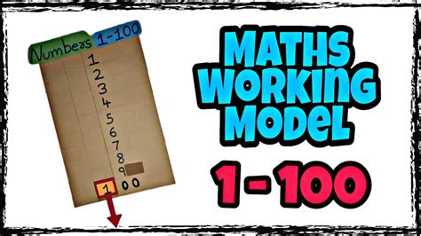 Maths Working Model 1 100 Numbers Maths 1 100 Numbers Tlm Numbers