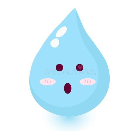 Cute Happy Smiling Water Drop Stock Vector Illustration Of Aqua