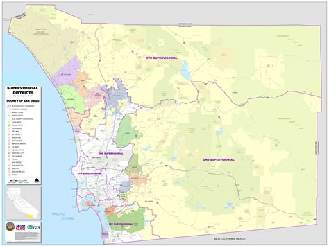San Diego County District Map Map Of West