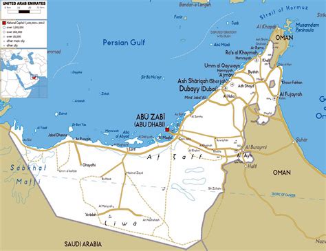 Abu Dhabi Area Map