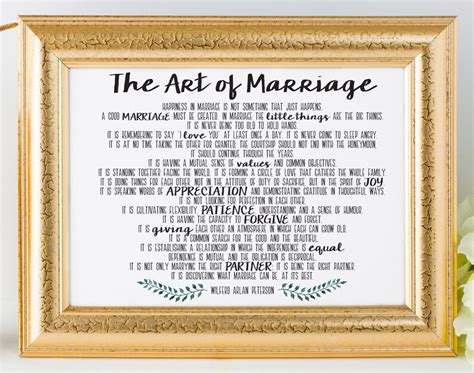 The Art Of Marriage Printable Marriage Poem Wilfred Arlan Peterson