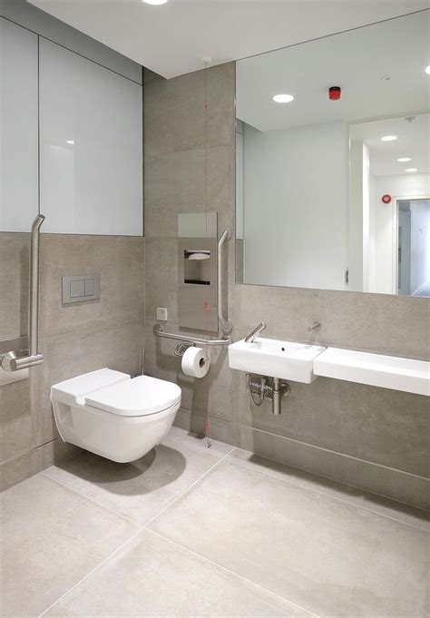 A Very Contemporary Wc At An Office Project Featuring Concrete Effect