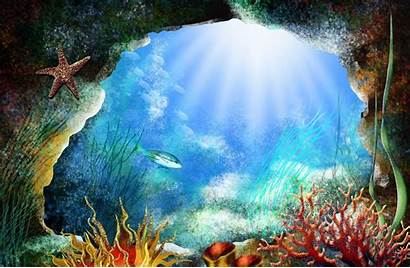 Underwater Desktop Sea Painting Background Wallpapers Backgrounds