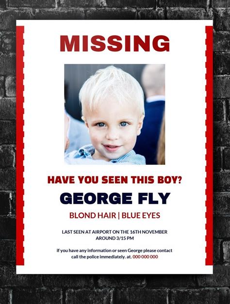 Missing Poster Template Free